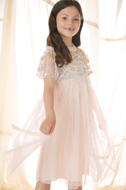 Lilybelle Sequin Kids Dress Sleeveless Sequin Dress