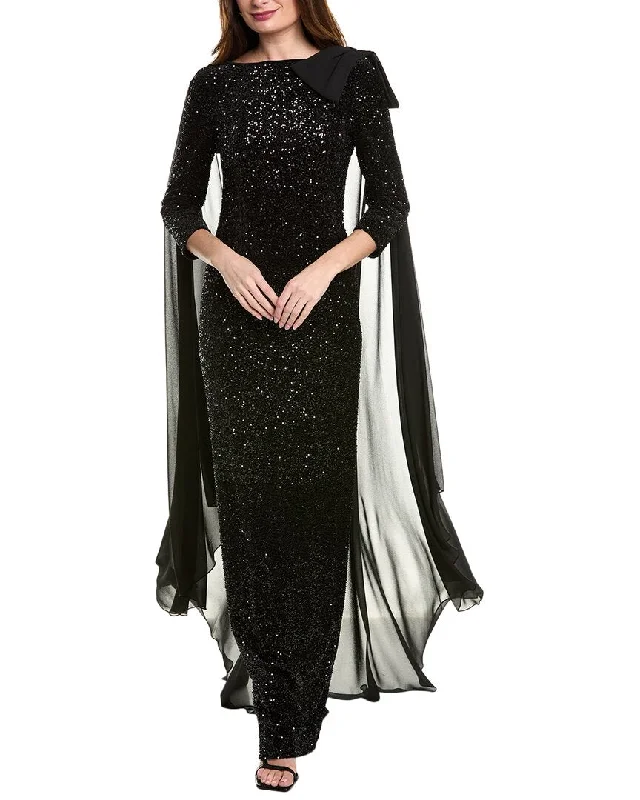 Teri Jon by Rickie Freeman Sequin Gown Sequin Slip Dress