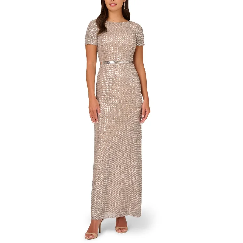 Womens Column Sequined Evening Dress Sequin Dress Glam