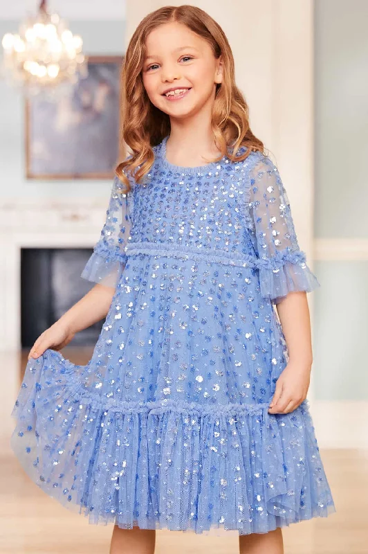 Raindrop Sequin Kids Dress Sequin Dress Dressy