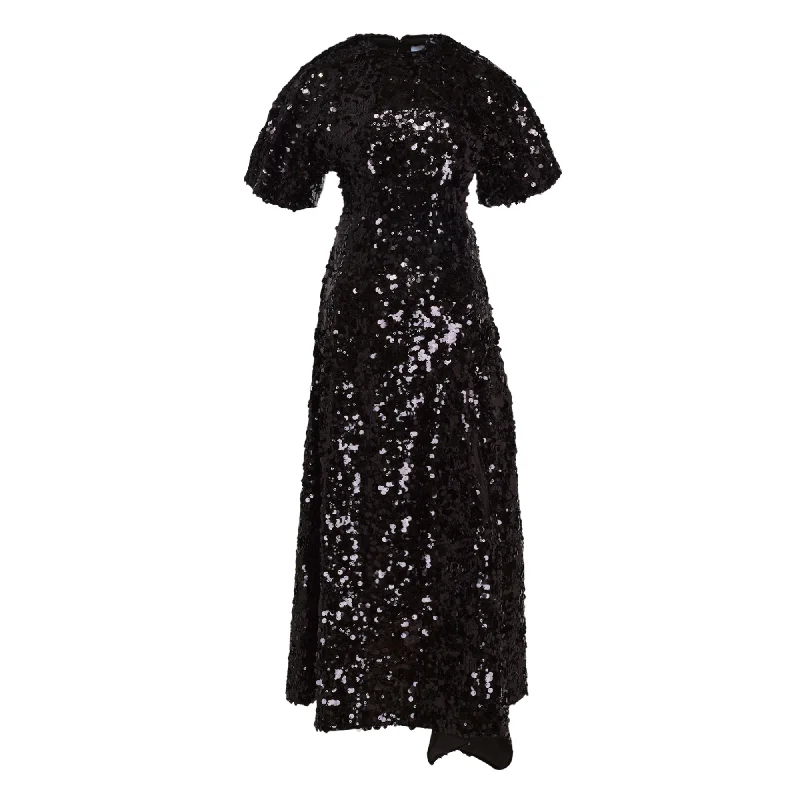 Velvet Sequins Long Dress Shimmer Sequin Dress