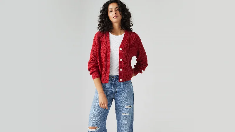 Levi's® Women's Snowflake Cardigan Sporty Sweatshirts for Women
