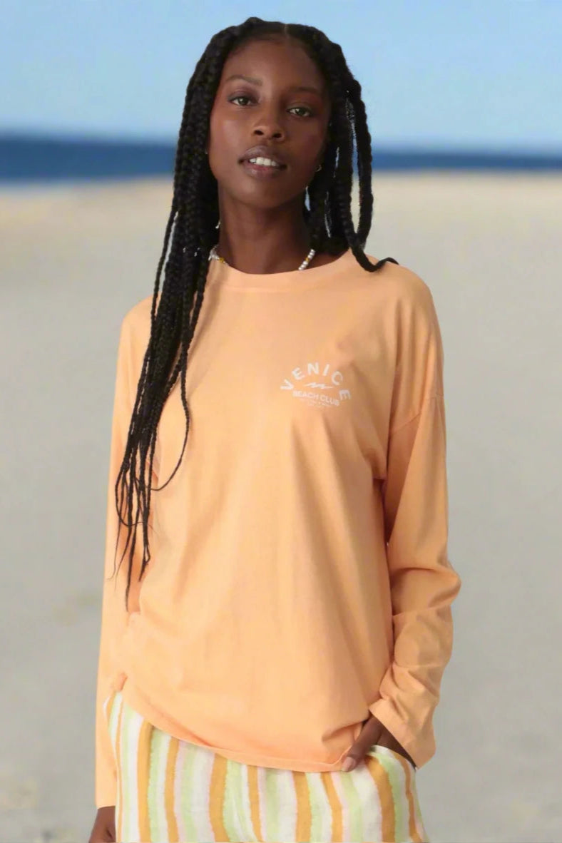 Electric and Rose Camden Boyfriend Tee - Beach Club Graphic Cozy Hoodie Pullover