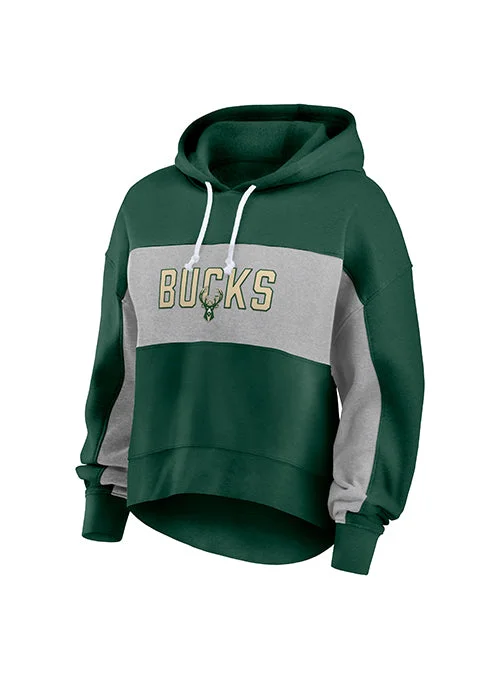 Women's Fanatics Stat Sheet Green Milwaukee Bucks Hooded Sweatshirt Printed Sweatshirt Hoodie Women's Fanatics Stat Sheet Green Milwaukee Bucks Hooded Sweatshirt Printed Sweatshirt Hoodie