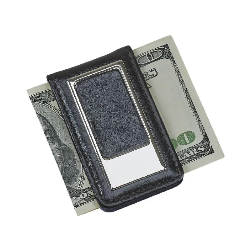 Leatherette Money Clip In Black
