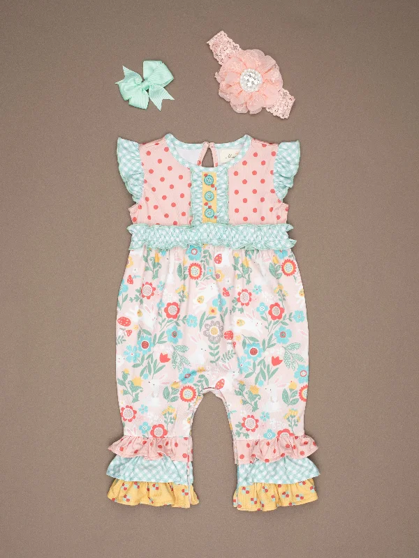 Lilly Belle Cottontail Ruffle Romper