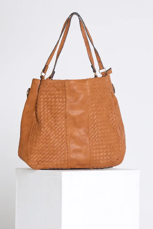 Mila Woven Bag - Tan