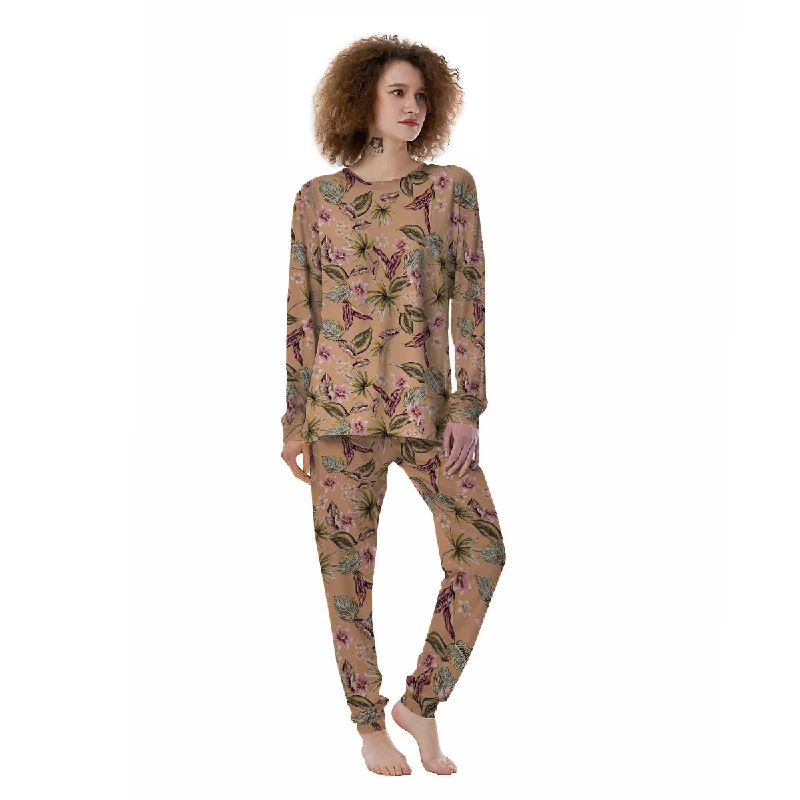Aloha Hawaiian Vintage Print Pattern Women's Pajamas Knitted pajama sets