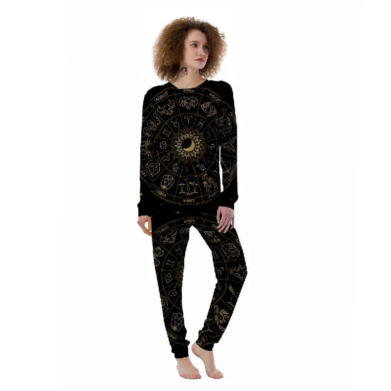 Astrology Zodiac Signs Print Women's Pajamas Trendy pajama sets for women