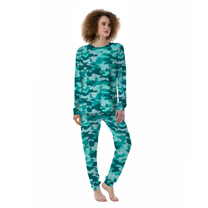 Turquoise Camo And Camouflage Print Women's Pajamas Nordstrom pajama sets