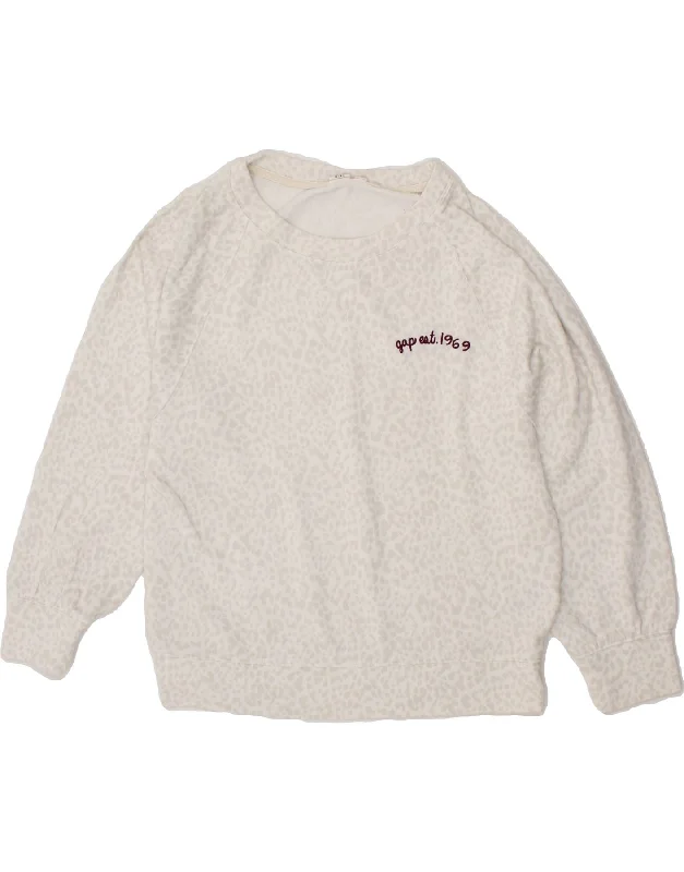 GAP Womens Sweatshirt Jumper UK 14 Medium White Animal Print Polyester Minimalist sweaters GAP Womens Sweatshirt Jumper UK 14 Medium White Animal Print Polyester Minimalist sweaters