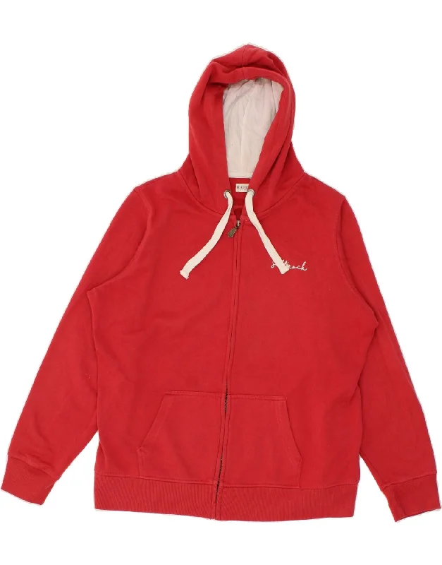 SALTROCK Womens Oversized Zip Hoodie Sweater UK 16 Large Red Cotton Classic sweaters SALTROCK Womens Oversized Zip Hoodie Sweater UK 16 Large Red Cotton Classic sweaters