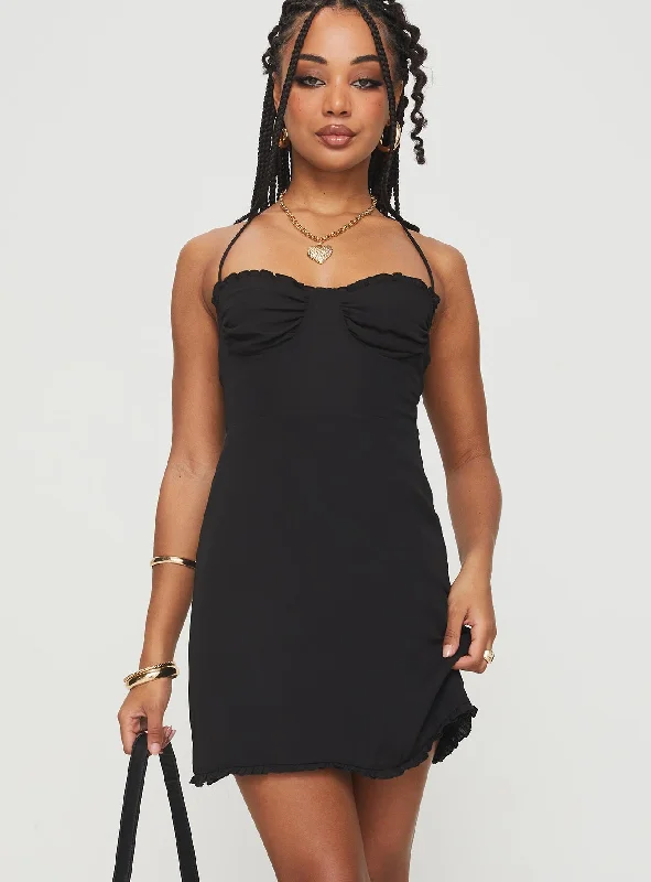 Fusilloni Mini Dress Black Sexy little black mini dresses