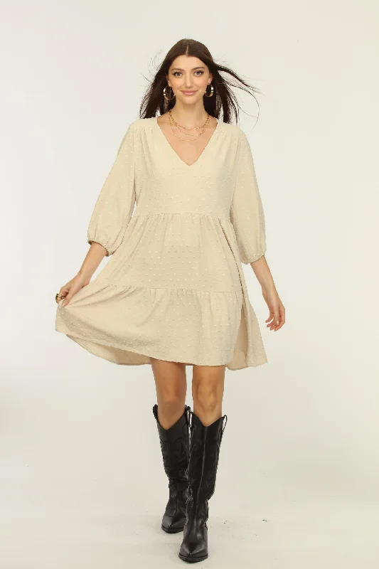 Tan Airflow Tunic Dress-FINAL SALE Best mini dresses for tall women