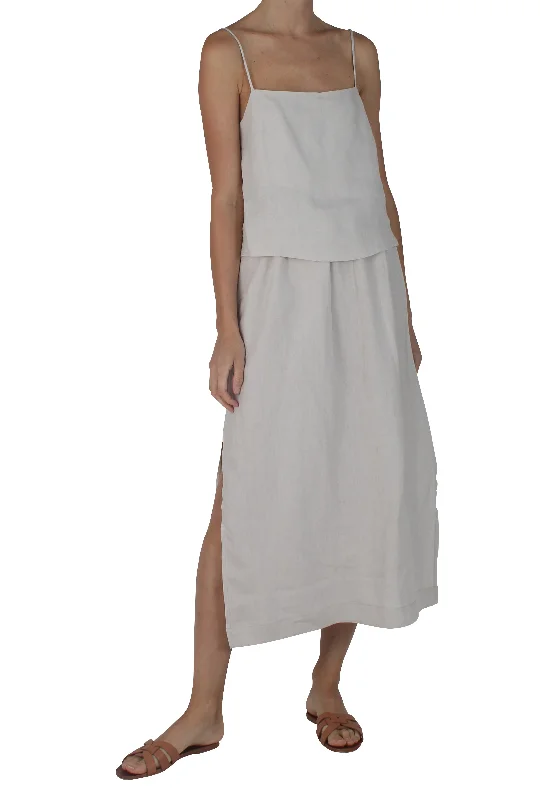 Pacific Linen Skirt Stone Chic unclassified skirts