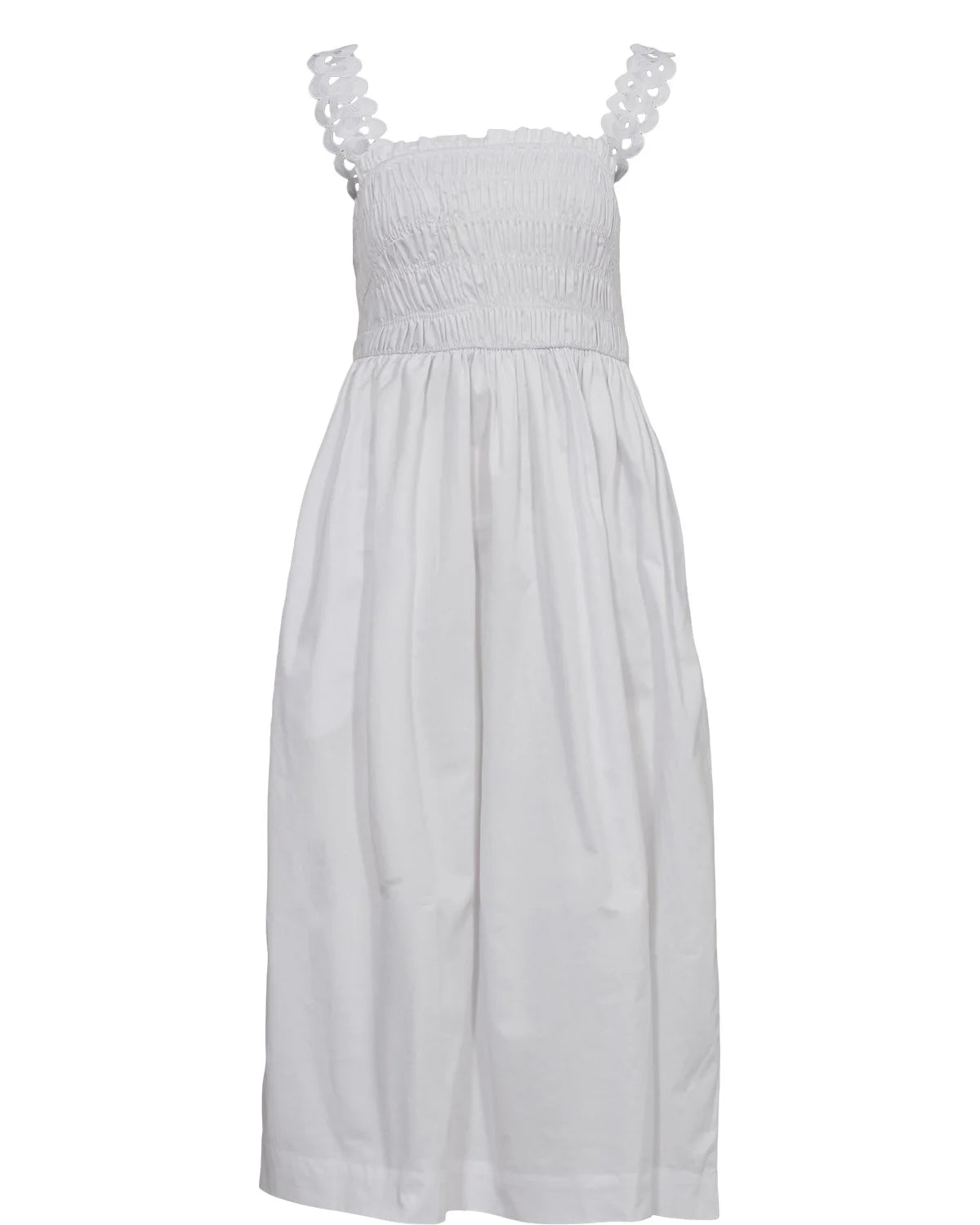 Fia Midi Strap Dress Bright White Sexy midi dresses