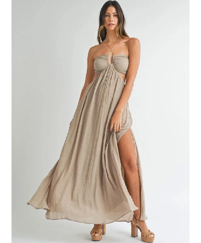 Taylor Halter Neck Midi Dress Clubbing midi dresses