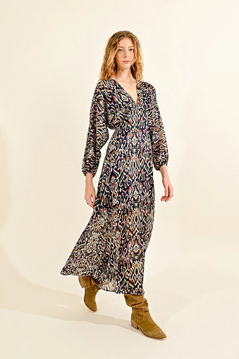 Midi Dress (Navy Melly) Stretchy midi dresses
