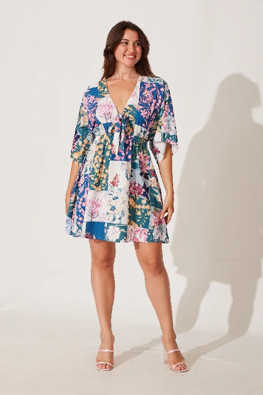 Ava Dress In Dark Green Patch Floral Best floral dresses for elegant looks