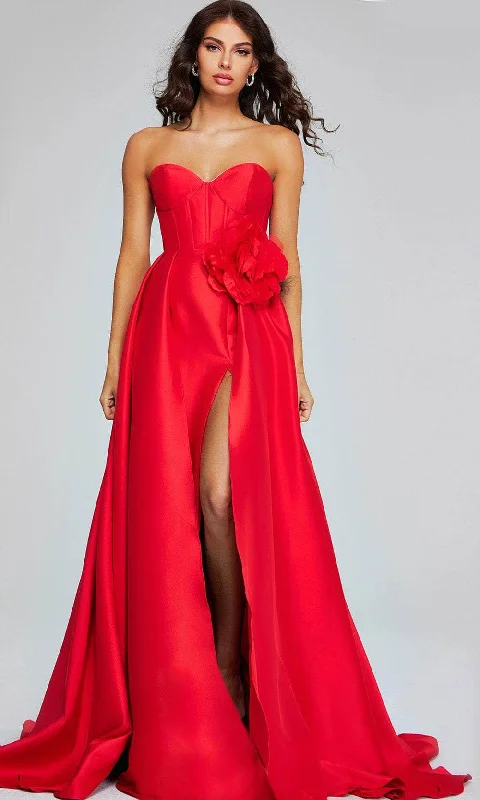 Jovani 40826 - Floral Accent Sweetheart Evening Gown Cheap floral dresses