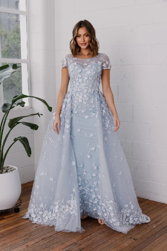 Yvonne A-Line Floral Lace Special Occasion Gown - MO13 Floral dresses under $100