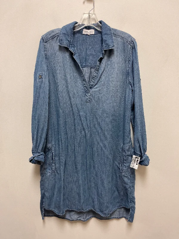 Dress Casual Short By Bella Dahl In Blue Denim, Size: M Printed Denim Skirt