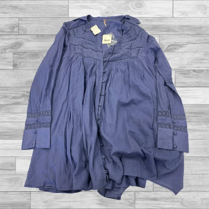 Dress Casual Short By Free People In Blue, Size: Xs Soft Leather Skirt
