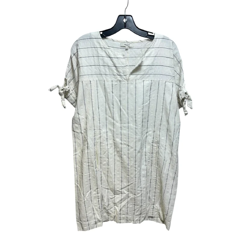 Dress Casual Short By Madewell In White, Size: M Plaid Skater Skirt