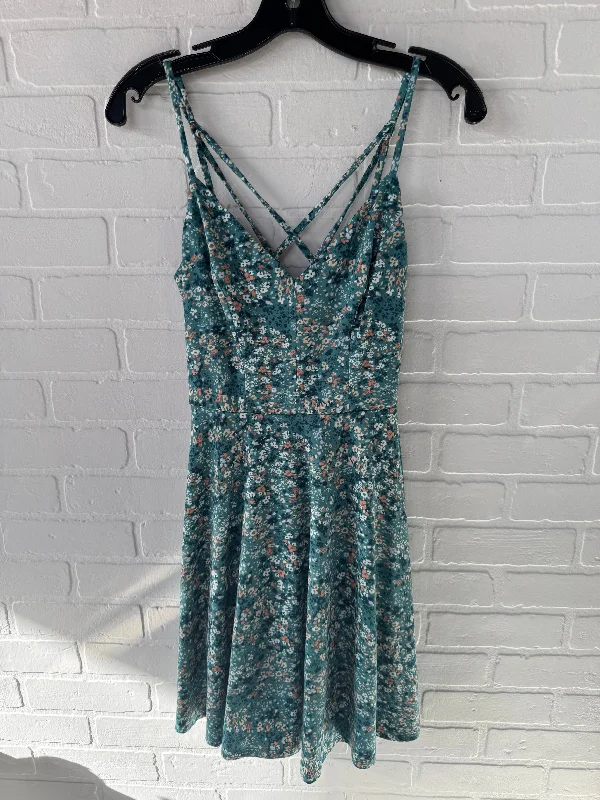 Dress Casual Short By Nine Britton In Green & Orange, Size: S Mini Skirt with Lace