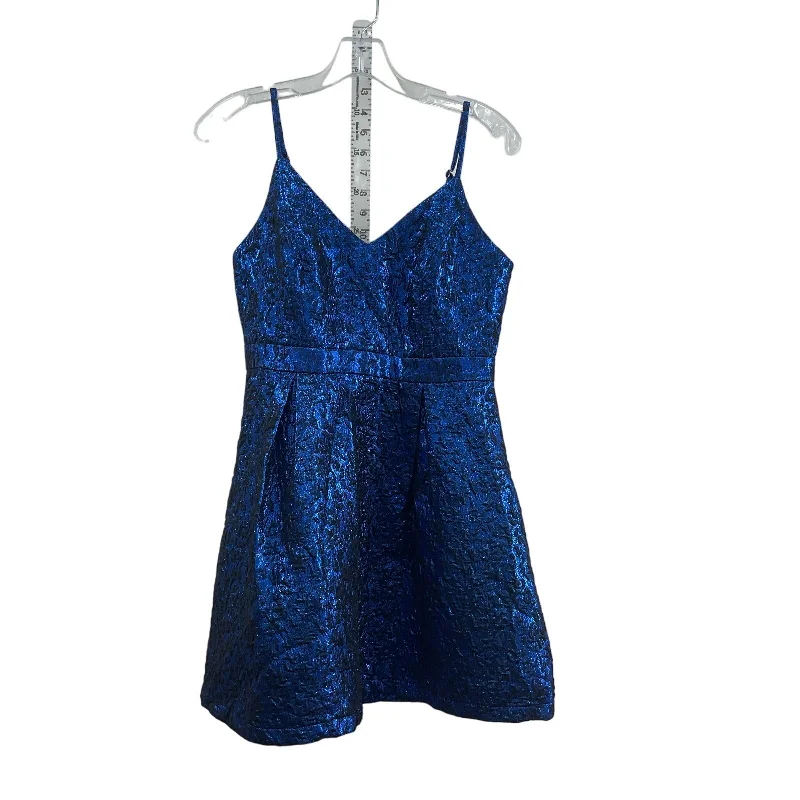 Lulus Blue Mini Cocktail Dress Size S Polyester Preowned Womens Vintage Pleated Skirt