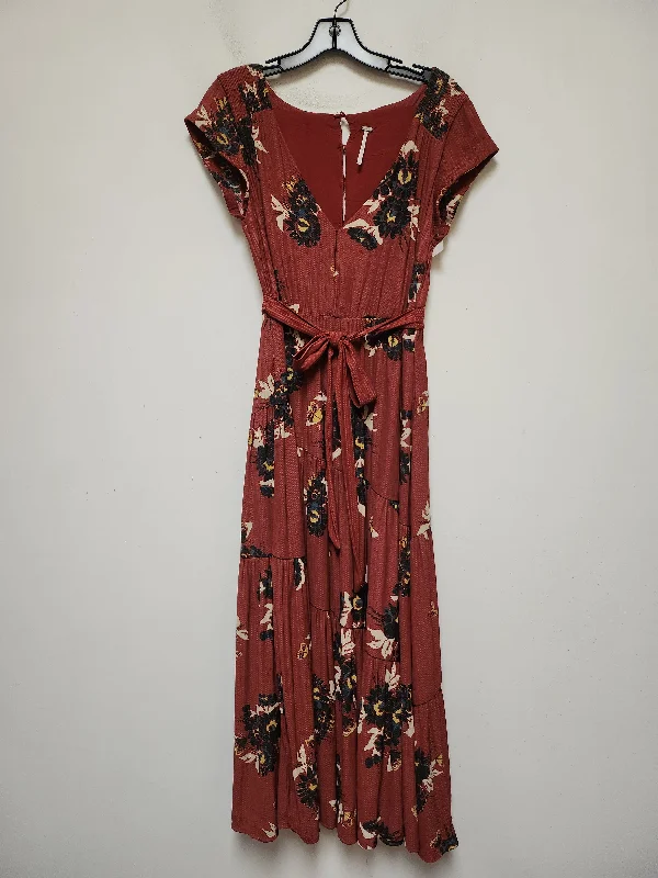 Dress Casual Maxi By Free People In Floral Print, Size: S Pleated Maxi Skirt