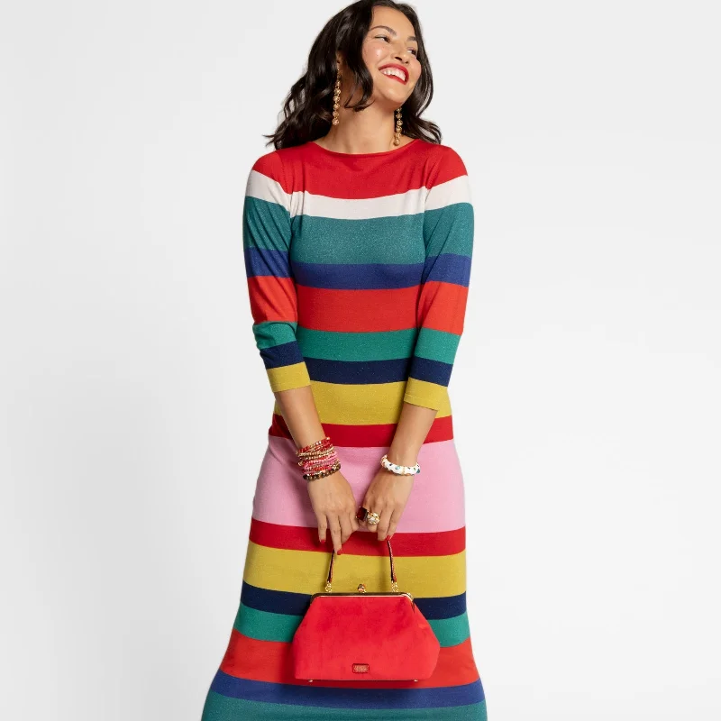 Monaco Maxi Dress Wool Multi Full Maxi Skirt