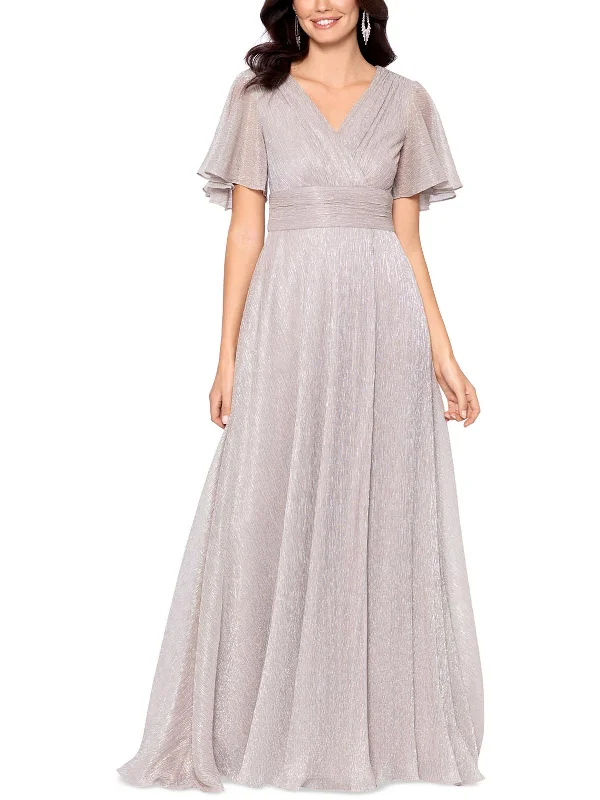 Womens Metallic Maxi Evening Dress Maxi Skirt Style