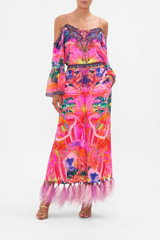 CROPPED LOUNGE PANT FLIGHT OF THE FLAMINGO Velvet unclassified dresses