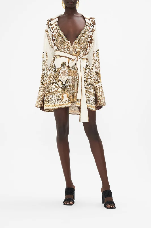 SPLIT CUFF SOFT JACKET ROAD TO RICHESSE Bold pattern unclassified dresses