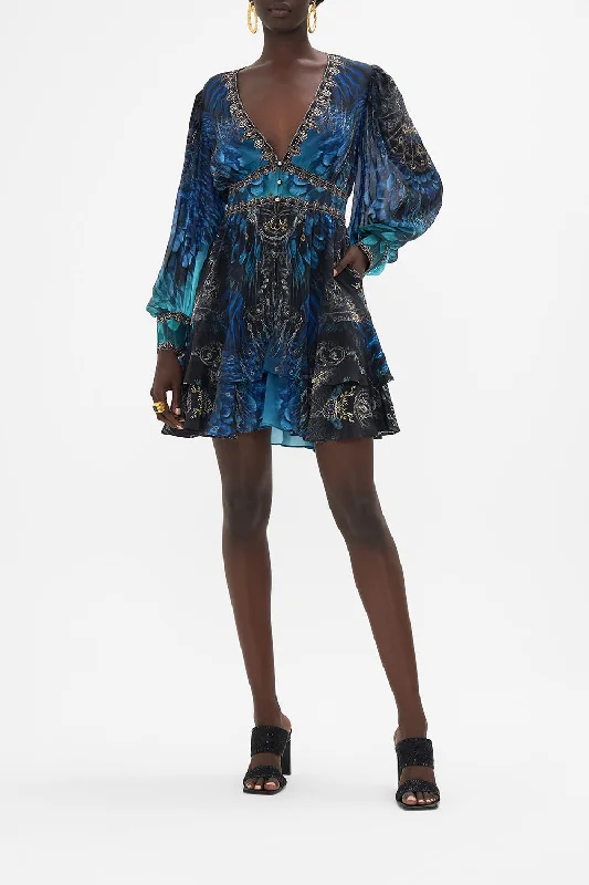 BUTTON FRONT FRILL DRESS GROUND CONTROL Discounted unclassified dresses