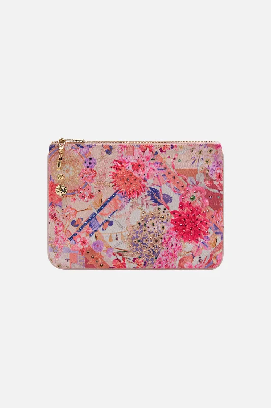 SMALL CANVAS CLUTCH ROSE BED RENDEZVOUS Unique unclassified dresses