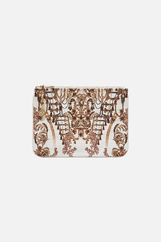 SMALL CANVAS CLUTCH ROAD TO RICHESSE Luxury unclassified dresses