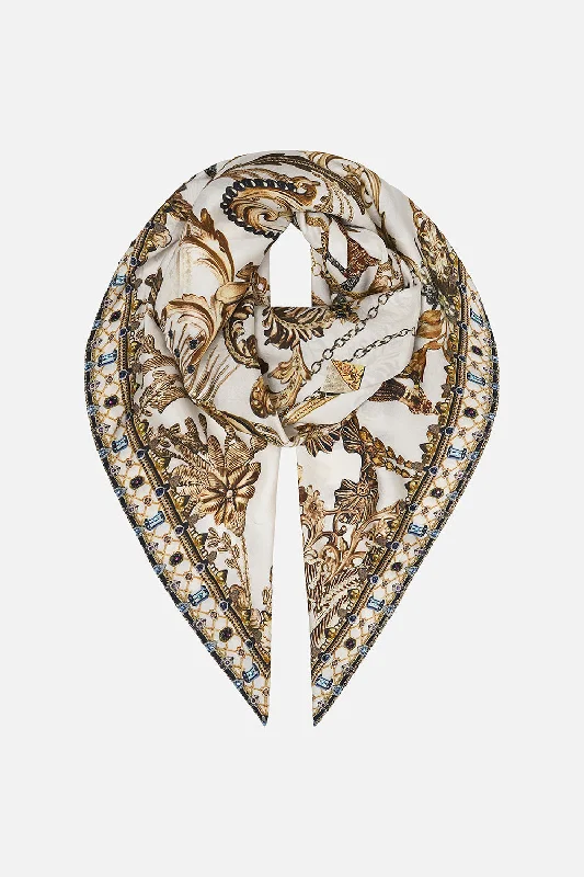 LARGE SQUARE SCARF ROAD TO RICHESSE Fashionable unclassified dresses
