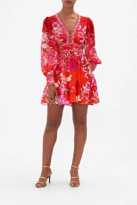 BUTTON FRONT FRILL DRESS SECRET GARDEN Backless unclassified dresses
