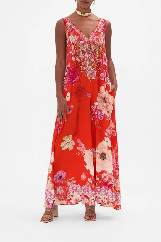 V NECK FLARED JUMPSUIT SECRET GARDEN Bodycon unclassified dresses