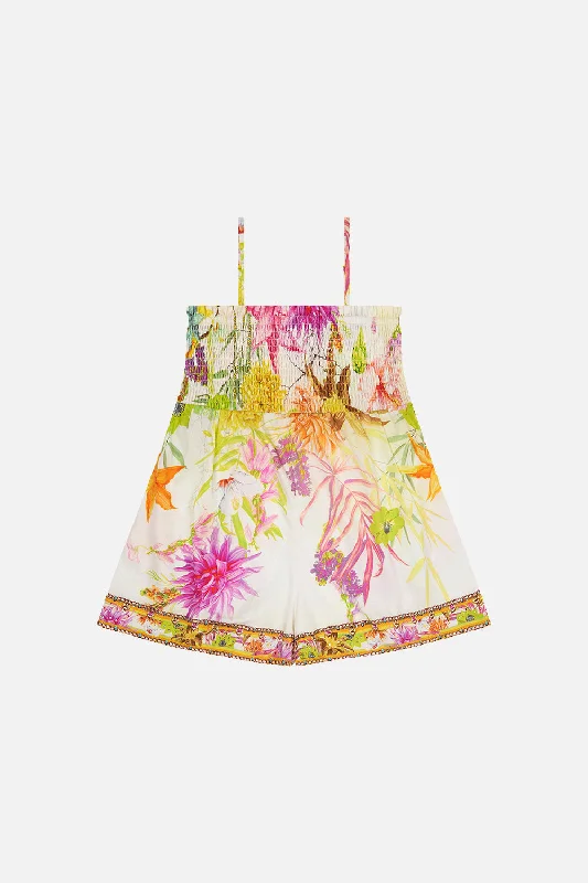 KIDS PLAYSUIT WITH SHIRRING 12-14 HOW DOES YOUR GARDEN GROW Beach unclassified dresses