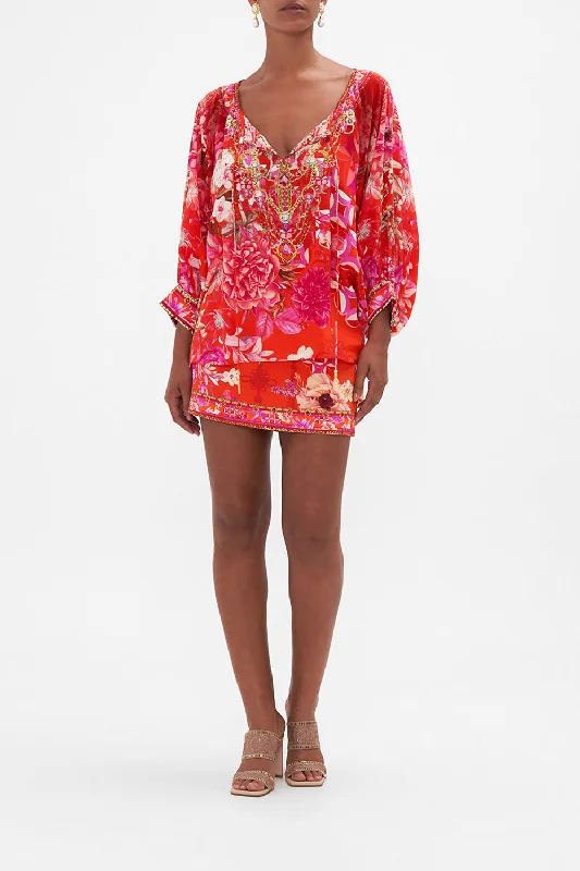 RAGLAN SLEEVE BLOUSE WITH CUFF SECRET GARDEN Printed unclassified dresses