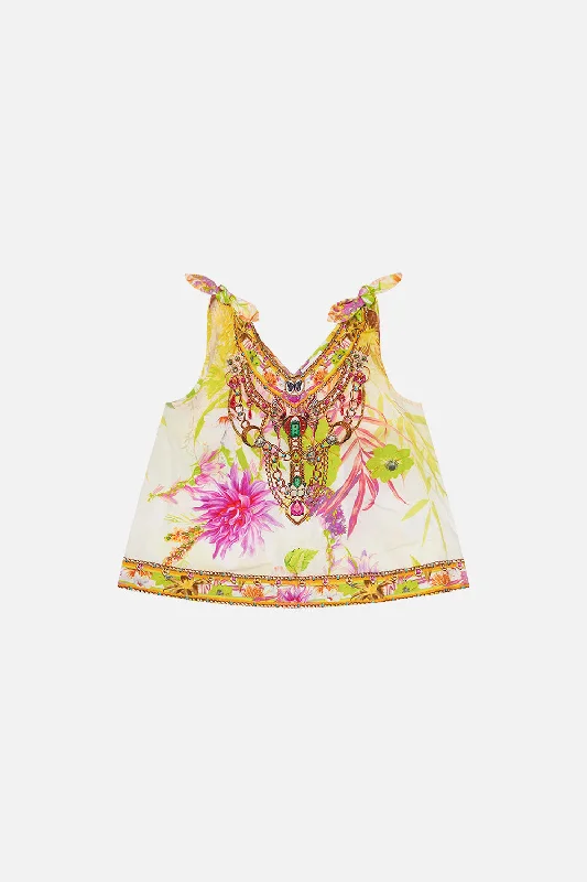 KIDS TIE SHOULDER TOP 12-14 HOW DOES YOUR GARDEN GROW Short unclassified dresses