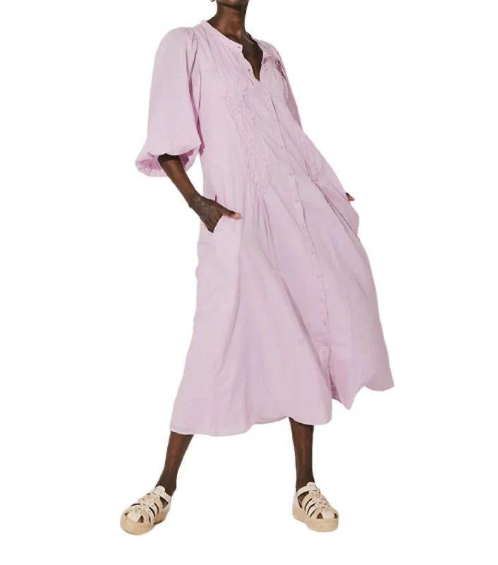 Calliope Ankle Dress In Orchid Floral unclassified dresses