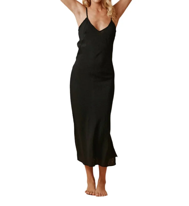 Carmel Slip Dress In Black Winter unclassified dresses