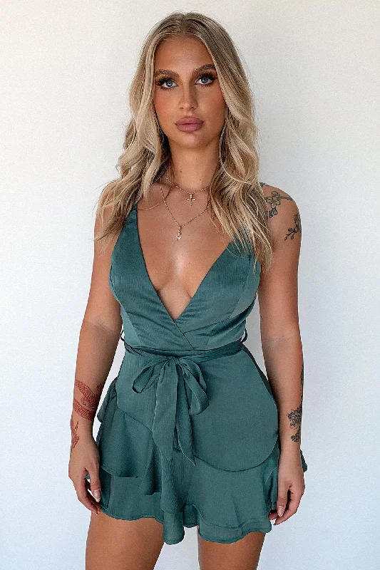 Coco Playsuit - Emerald Gothic unclassified dresses