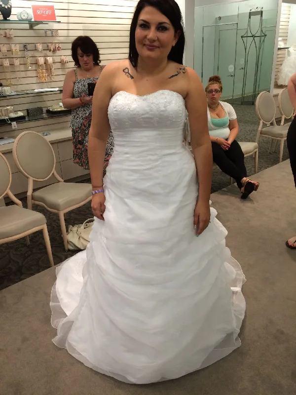 David's Bridal L9479white Designer unclassified dresses