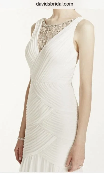 David's Bridal Mermaid gown with crystal beaded neckline Budget-friendly unclassified dresses