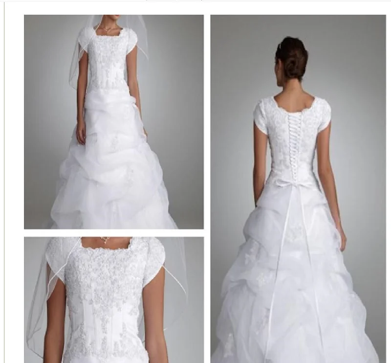 David's Bridal organza Metallic unclassified dresses